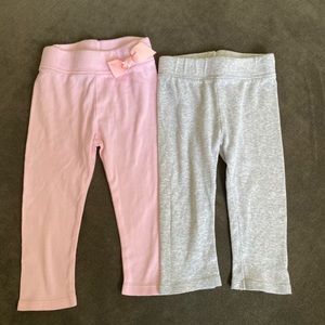 Baby girl pink and grey leggings